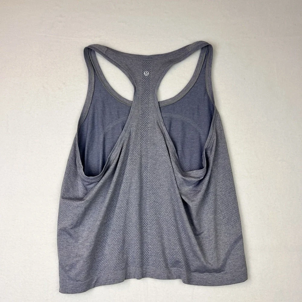 Lululemon Swiftly Tech Racerback Tank Heathered Purple Blue Size 16